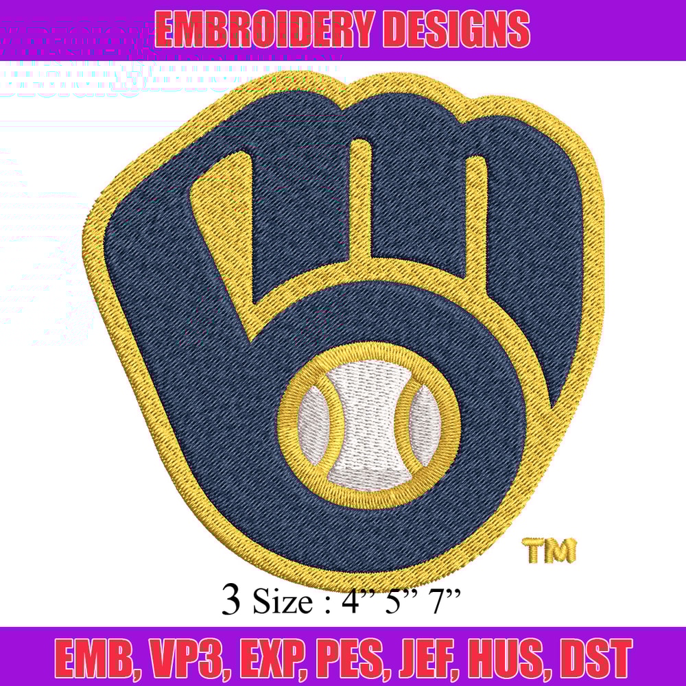 Milwaukee Brewers Embroidery Design, Brand Embroidery, Embroidery File, Logo shirt, Sport Embroidery, Digital download.jpg
