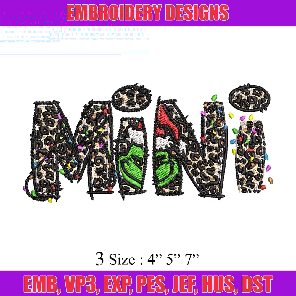 Mini Grinch christmas Embroidery design, Grinch Christmas Embroidery, Grinch design, Embroidery File, Digital download..jpg