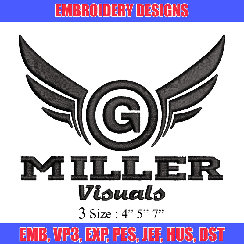 Miller logo embroidery design, Miller logo embroidery, anime design, embroidery file, logo shirt, Digital download..jpg