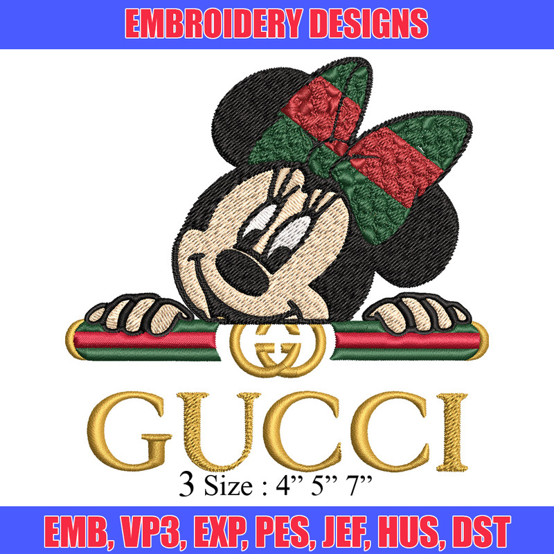 Minnie gucci head Embroidery Design, Gucci Embroidery, Brand Embroidery, Logo shirt, Embroidery File, Digital download.jpg