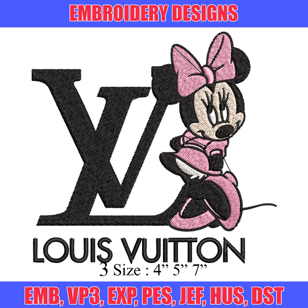 Minnie louis vuitton Embroidery Design, Lv Embroidery, Embroidery File, Disney Embroidery, Logo shirt, Digital download.jpg
