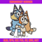 Mom and Dad Bluey Embroidery, Bluey Embroidery, Embroidery File, cartoon design, cartoon shirt, Digital download..jpg