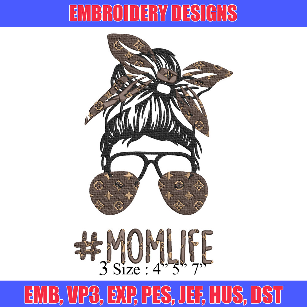 Mom life lv Embroidery Design, Louis vuitton Embroidery, Embroidery File, Brand Embroidery, Logo shirt, Digital download.jpg