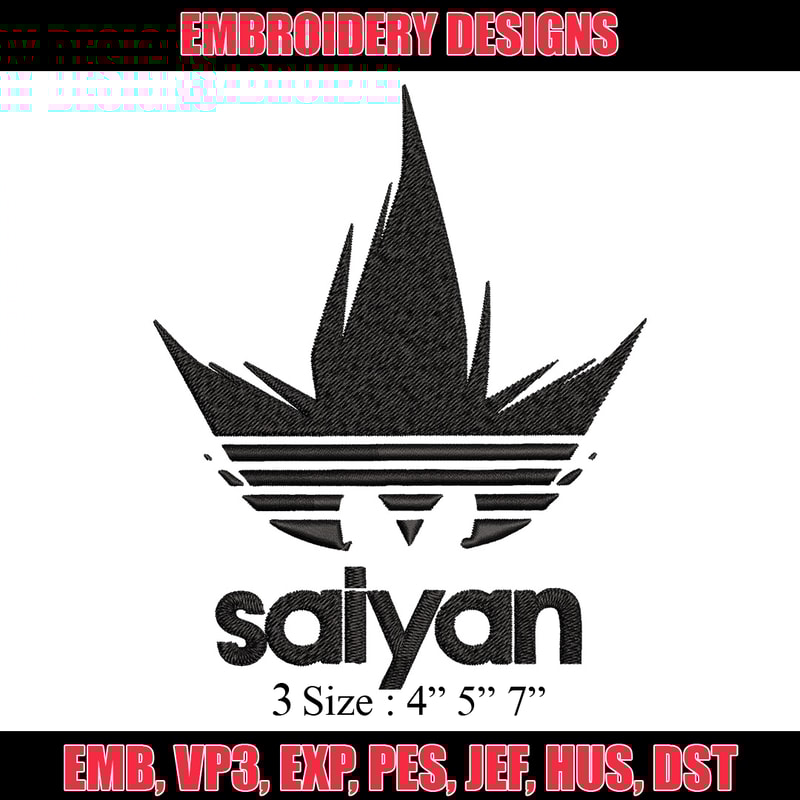 Adidas saiyan Embroidery Design, Adidas Embroidery, Brand Embroidery, Embroidery File, Logo shirt, Digital download.jpg