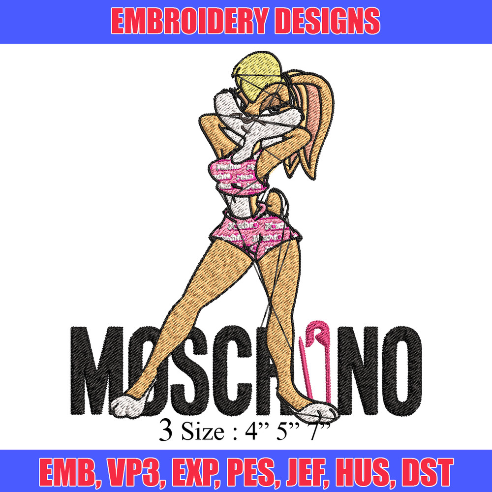 Moschino Milano Lola Bunny Embroidery design, Lola Bunny Embroidery, cartoon design, Embroidery File, Instant download..jpg