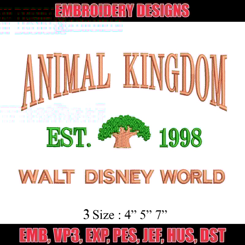 Animal Kingdom embroidery design, Animal Kingdom embroidery, logo design, embroidery file, logo shirt, Digital download..jpg