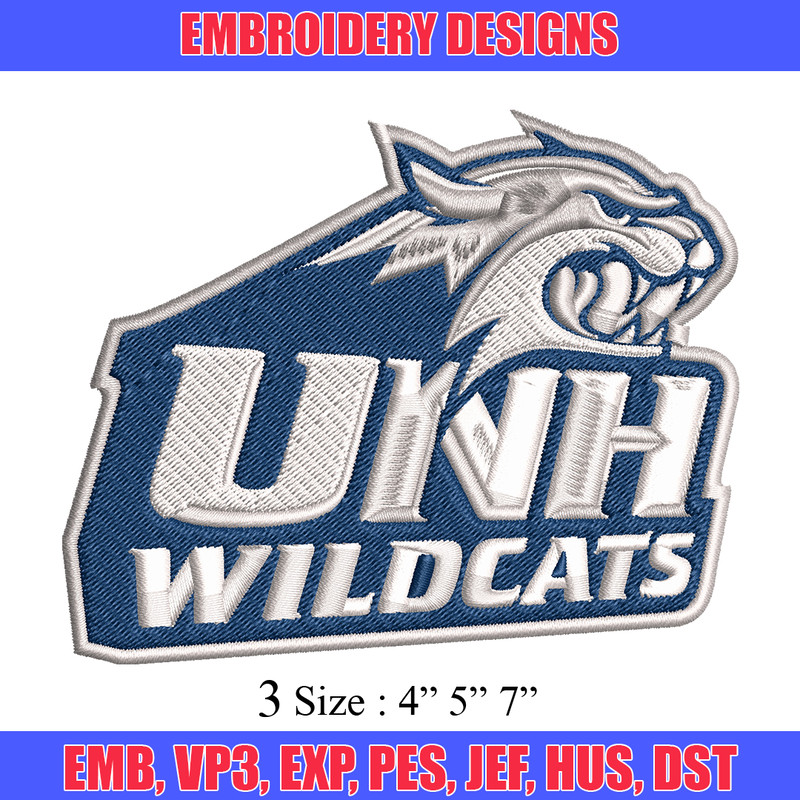 New Hampshire Wildcats embroidery, New Hampshire Wildcats embroidery, embroidery file, Sport embroidery, NCAA embroidery.jpg