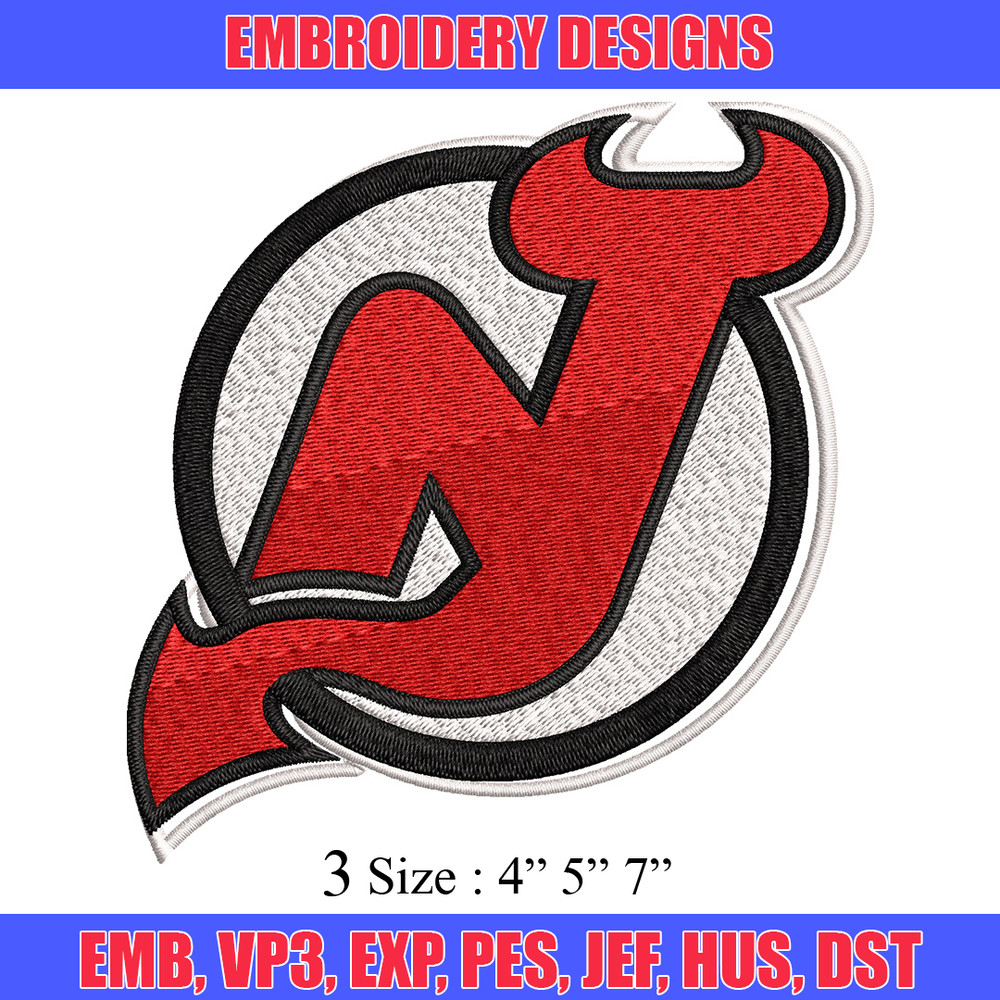 New Jersey Devils Embroidery Design, Brand Embroidery, Embroidery File, Logo shirt, Sport Embroidery, Digital download.jpg
