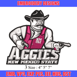 New Mexico State Aggies embroidery, New Mexico State Aggies embroidery, logo Sport, Sport embroidery, NCAA embroidery.