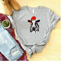 christmas cow santa shirt, funny christmas shirt, happy christmas shirt, animal lover shirt, merry christmas shirt,chris