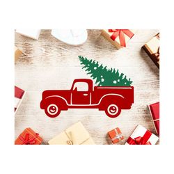 christmas svg christmas truck svg christmas red truck svg christmas tree svg merry christmas svg red truck svg truck cut file silhouette