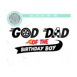 god dad race svg png cut file, god dad of birthday boy sublimation, print file