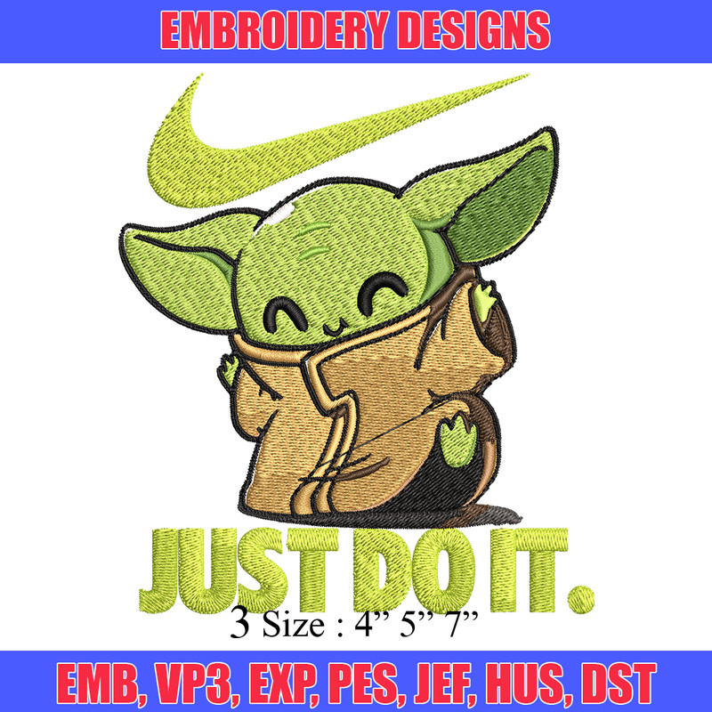 Nike Baby Yoda Embroidery design, Nike Baby Yoda cartoon Embroidery, Nike design, Embroidery file, Instant download..jpg