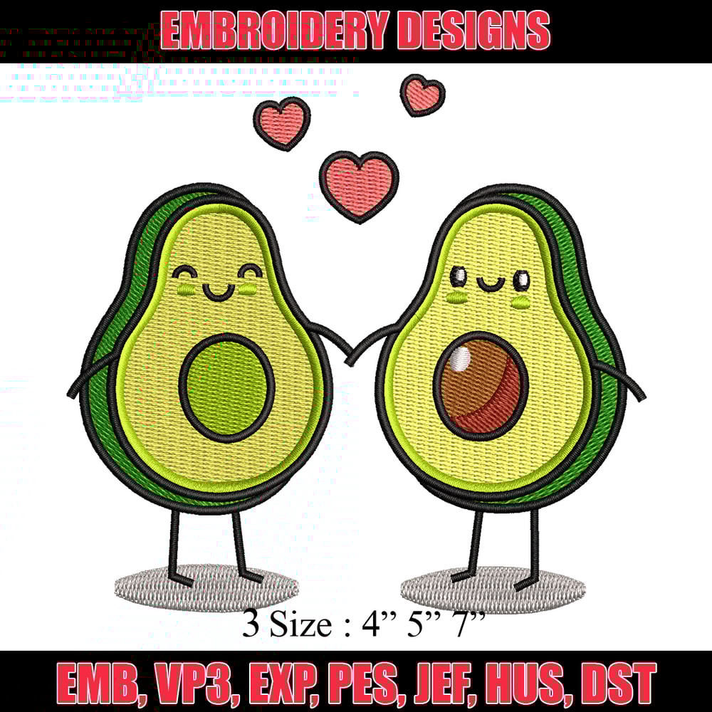 Avocado Love embroidery design, Avocado Love embroidery, logo design, embroidery file, logo shirt, Digital download..jpg