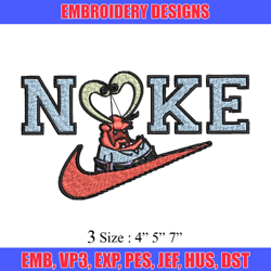 nike krab embroidery design, spongebob embroidery, nike embroidery, embroidery file, logo shirt,digital download