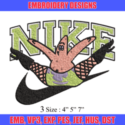 nike patrick embroidery design, spongebob embroidery, nike embroidery, embroidery file, logo shirt, digital download