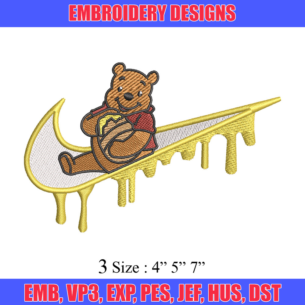 Nike Winnie the Pooh embroidery design, cartoon embroidery, Nike design, embroidery file, logo shirt, Digital download..jpg