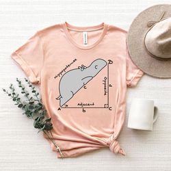 funny math teacher t shirt png, funny hippopotenuse shirt png, teacher shirt png, geometry teacher gift, gift for teache