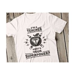 i am a teacher svg, apple teacher svg, teachers superpower svg, teacher apple svg, red apple svg, superpower apple svg, apple svg silhouette