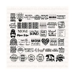 mom svg bundle hand lettered | mothers day svg | mom life svg | mama svg | blessed mama svg | mom of boys girls svg | mom quotes svg png