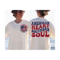 american heart southern soul svg, america svg, american flag svg, retro america svg, 4th of july svg, fourth of july svg, smiley face svg