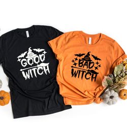 good witch bad witch shirt pngs,halloween t-shirt pngs , halloween family matching shirt pngs, witch shirt png,couple s