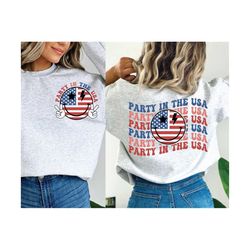 party in the usa svg, 4th of july svg, usa svg, retro america svg, smiley face svg, american flag svg, fourth of july svg, retro svg, trendy