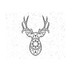 deer svg mandala svg deer head mandala svg deer mandala svg boho svg boho svg file mandala svg silhouette cut file cricut boho deer svg