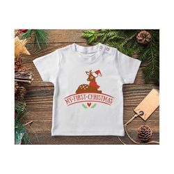 My first Christmas SVG, Baby Christmas Svg, Fawn svg, Baby First Christmas SVG file, Baby Christmas svg, Christmas Fawn svg, Silhouette svg