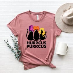 hurrcus purrcus shirt png, halloween black cat, funny cat shirt png, happy halloween, cute halloween tee, gift for hallo