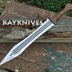custom handmade d2 tool steel iron age historical roman gladius style best gladiator movie survival short swords