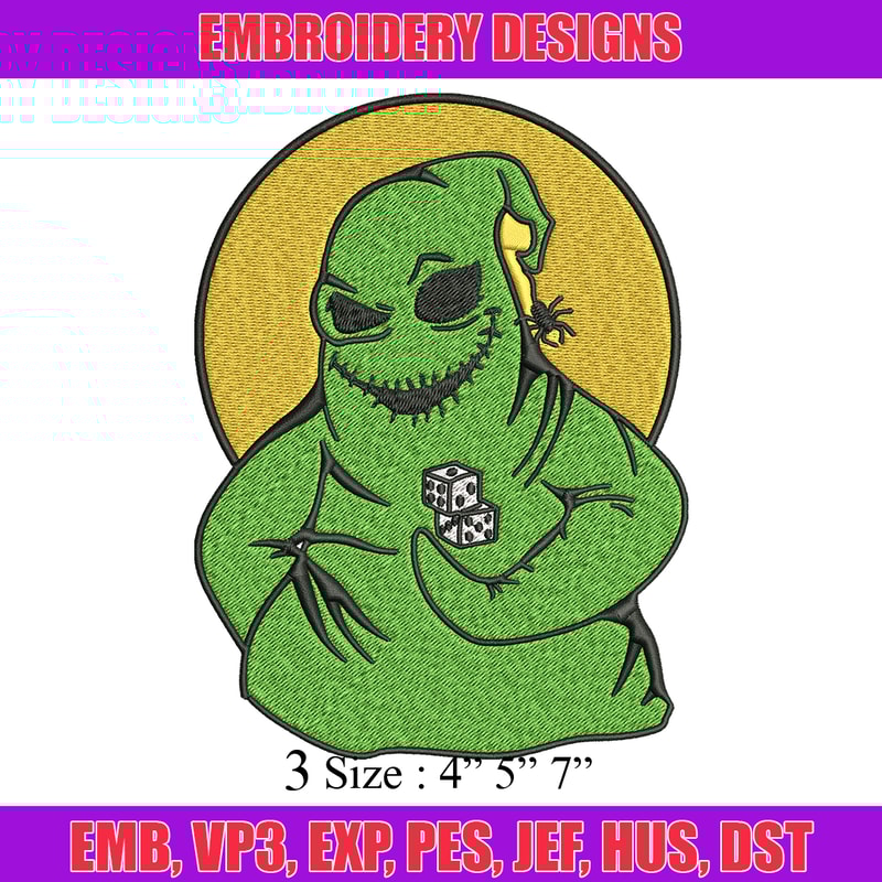 Oogie Boogie Embroidery design, Oogie Boogie Embroidery, halloween design, Embroidery File, Digital download..jpg