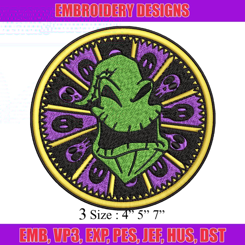 Oogie Boogie Logo Embroidery design, Oogie Boogie Logo Embroidery, halloween design, Embroidery File, Digital download..jpg