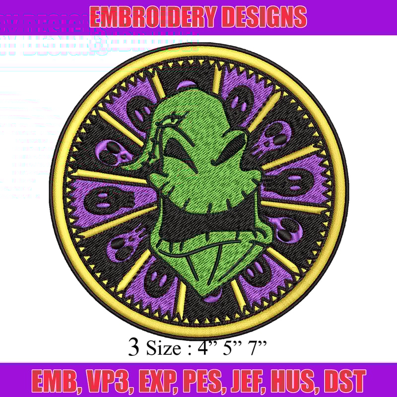 Oogie Boogie Logo Embroidery design, Oogie Boogie Logo Embroidery, halloween design, Embroidery File, Digital download..jpg