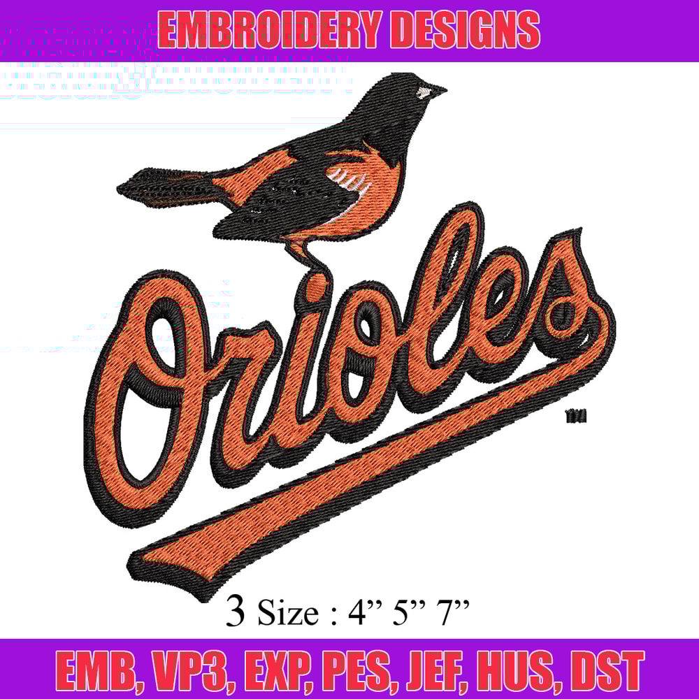 Orioles baseball Embroidery Design, Sport Embroidery, Brand Embroidery, Embroidery File, Logo shirt, Digital download.jpg