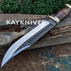 handmade high carbon steel 6150 crocodile dundee's movie outdoor tactical camping & hunting bowie knife
