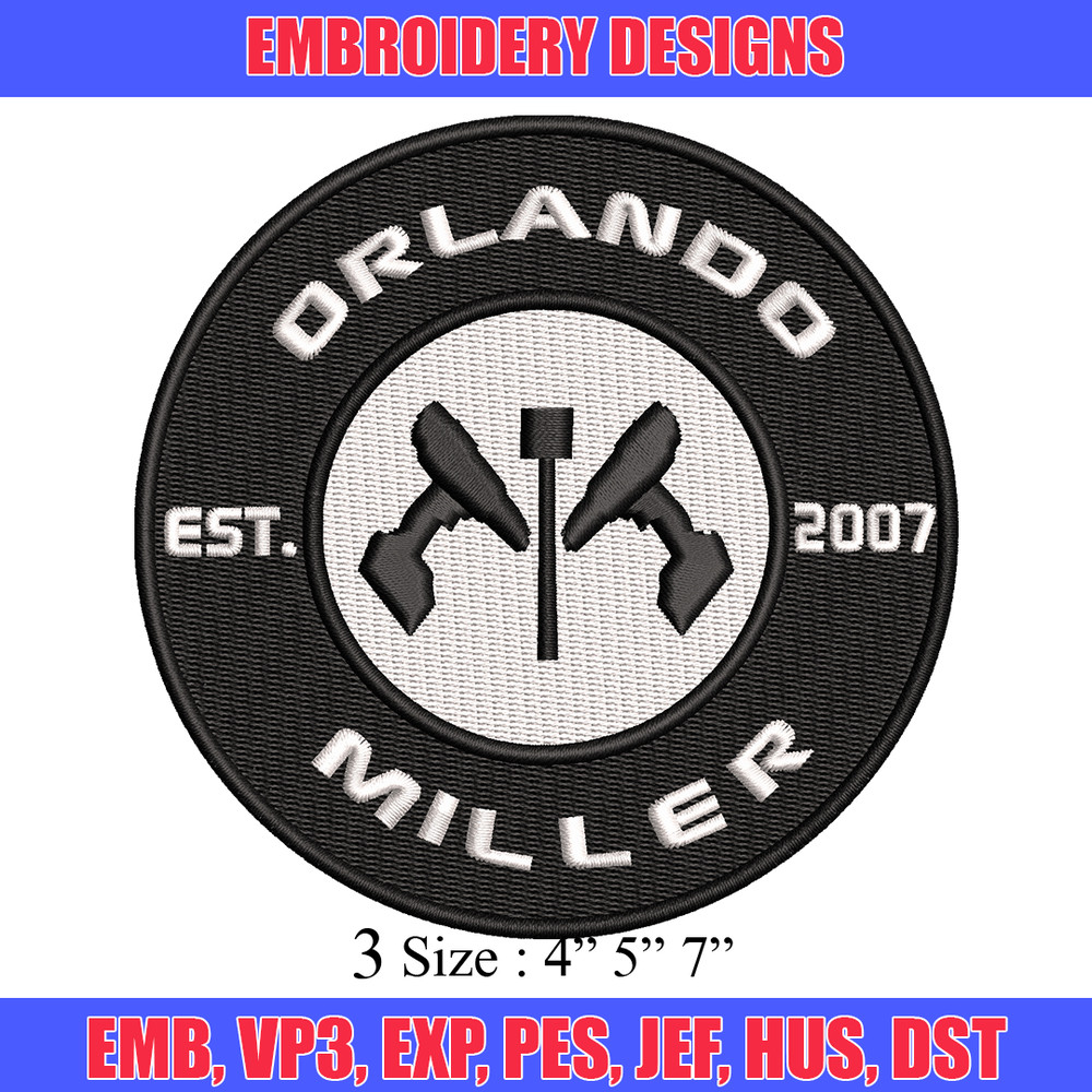 Orlando Miller Installations embroidery design, logo embroidery, logo design, embroidery file, Digital download..jpg