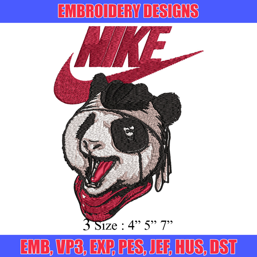 Panda cartoon Nike Embroidery design, Panda cartoon Embroidery, Nike design, Embroidery file, Instant download..jpg