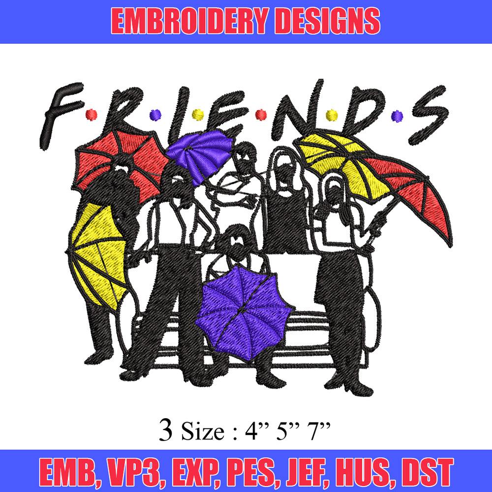 People Umbrella friends Embroidery design, logo Embroidery, logo design, Embroidery File, logo shirt, Digital download..jpg