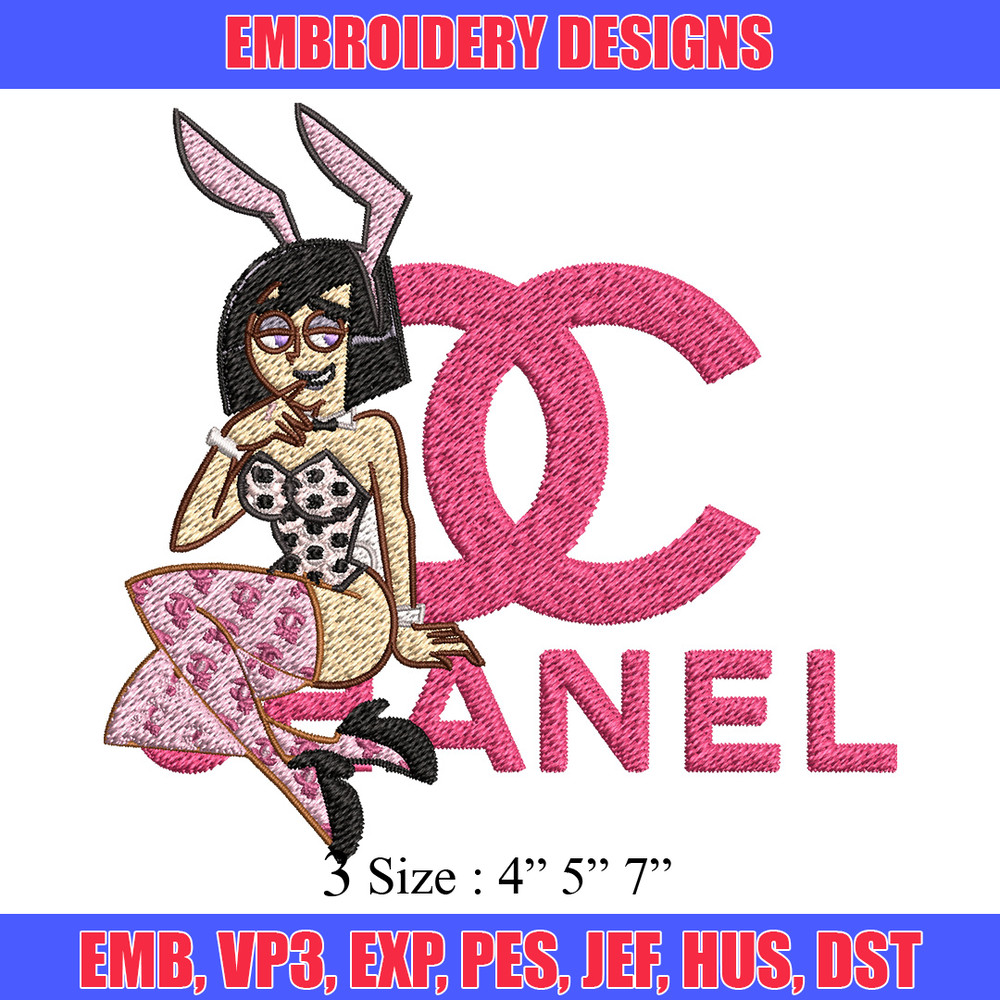 Pink bunny girl Embroidery Design, Gucci Embroidery, Brand Embroidery, Embroidery File, Logo shirt, Digital download.jpg