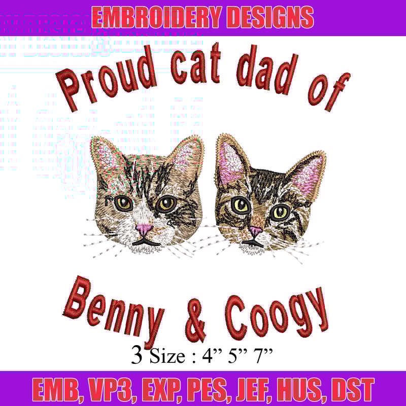 Proud cat dad embroidery design, Proud cat dad embroidery, logo design, embroidery file, logo shirt, Digital download.jpg