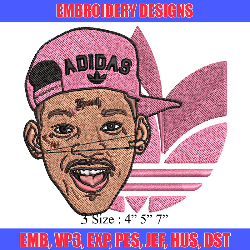 Rapper pink adidas Embroidery Design, Adidas Embroidery, Brand Embroidery, Embroidery File, Logo shirt, Digital download.jpg