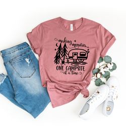 making memories one campsite at a time, camping shirt png, womens camping shirt png,glamping,nature shirt png,camper shi
