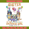 Bluey family Embroidery, Sister of the birthday girl Embroidery, cartoon design, Embroidery File, Instant download..jpg