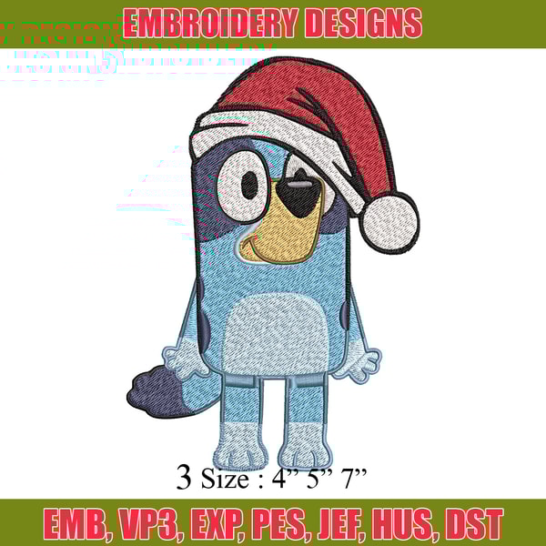 Bluey fun chrismas Embroidery Design, Bluey Embroidery, Embroidery File, Brand Embroidery, Logo shirt, Digital download.jpg