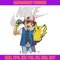 Satoshi and pikachu Nike Embroidery design, Pokemon Nike Embroidery, Nike design, Embroidery file, Instant download..jpg