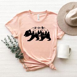 mountain bear sweatshirt png, bear shirt png, camping shirt png, wilderness travel tee, wanderlust shirt png,adventure s