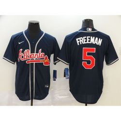 atlanta braves freddie freeman navy jersey