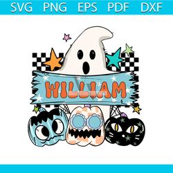 personalized retro halloween boo pumpkin svg download