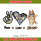 Bluey Peace Love bandit Embroidery design, Bluey cartoon Embroidery, cartoon design, Embroidery File, Digital download.jpg